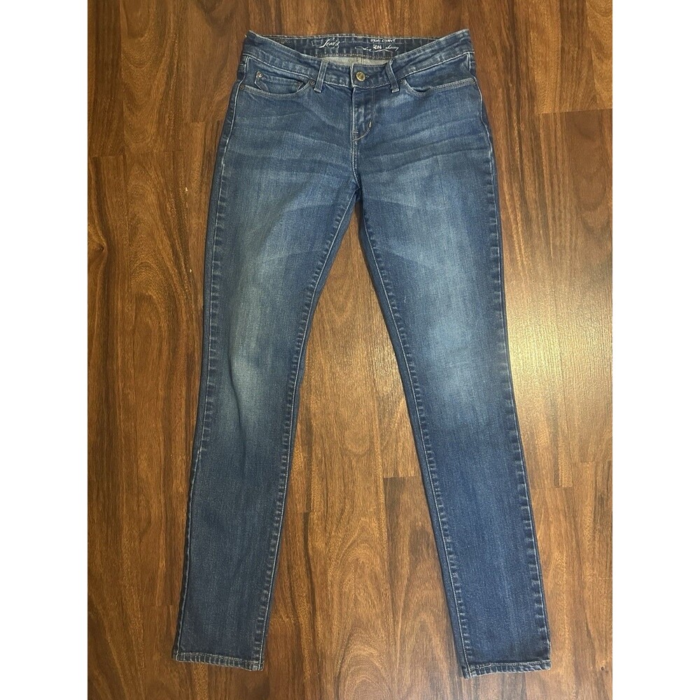 Levis Red Tab Demi Curve Classic Rise Slim Leg Dark Wash Stretch Jeans Size 28